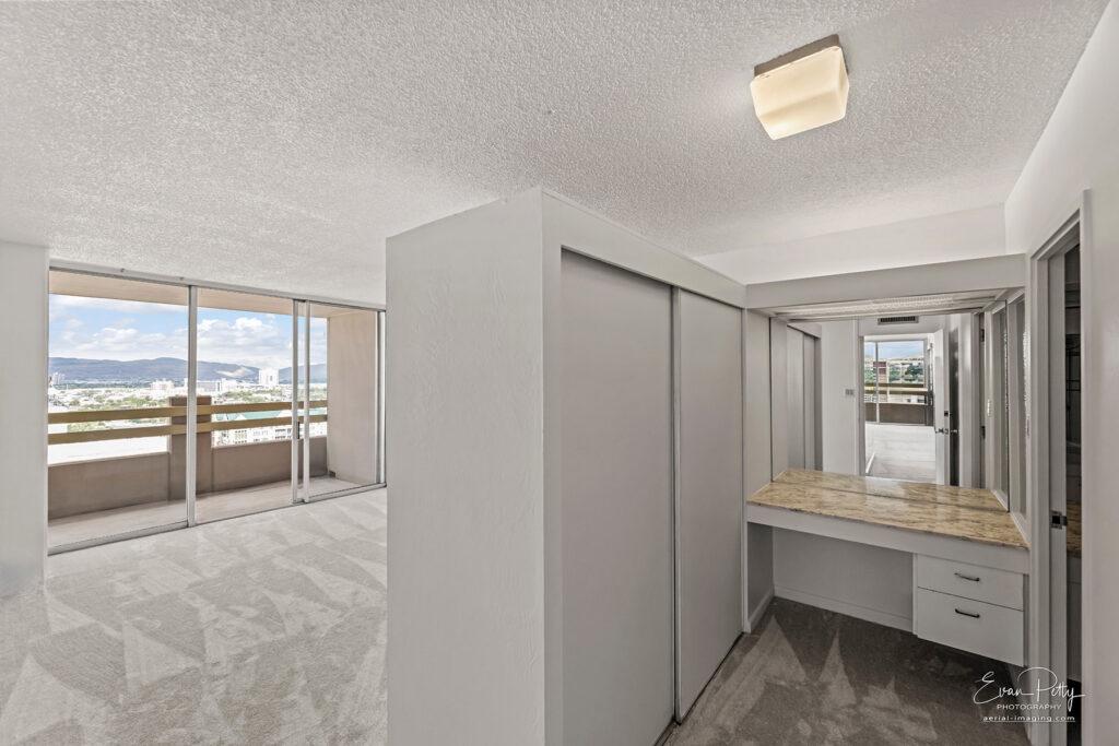 Bedroom views of closet
