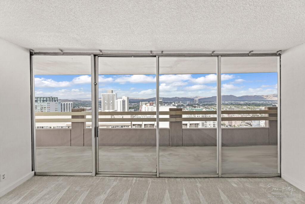 interior view from living room windows