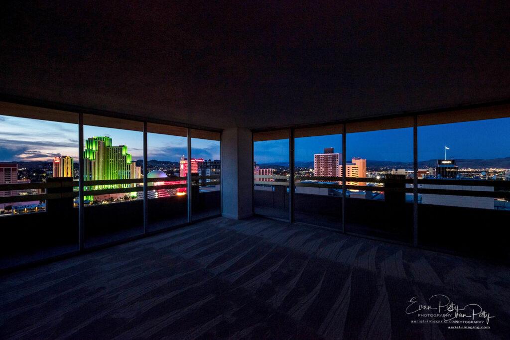 Window view from inside living room