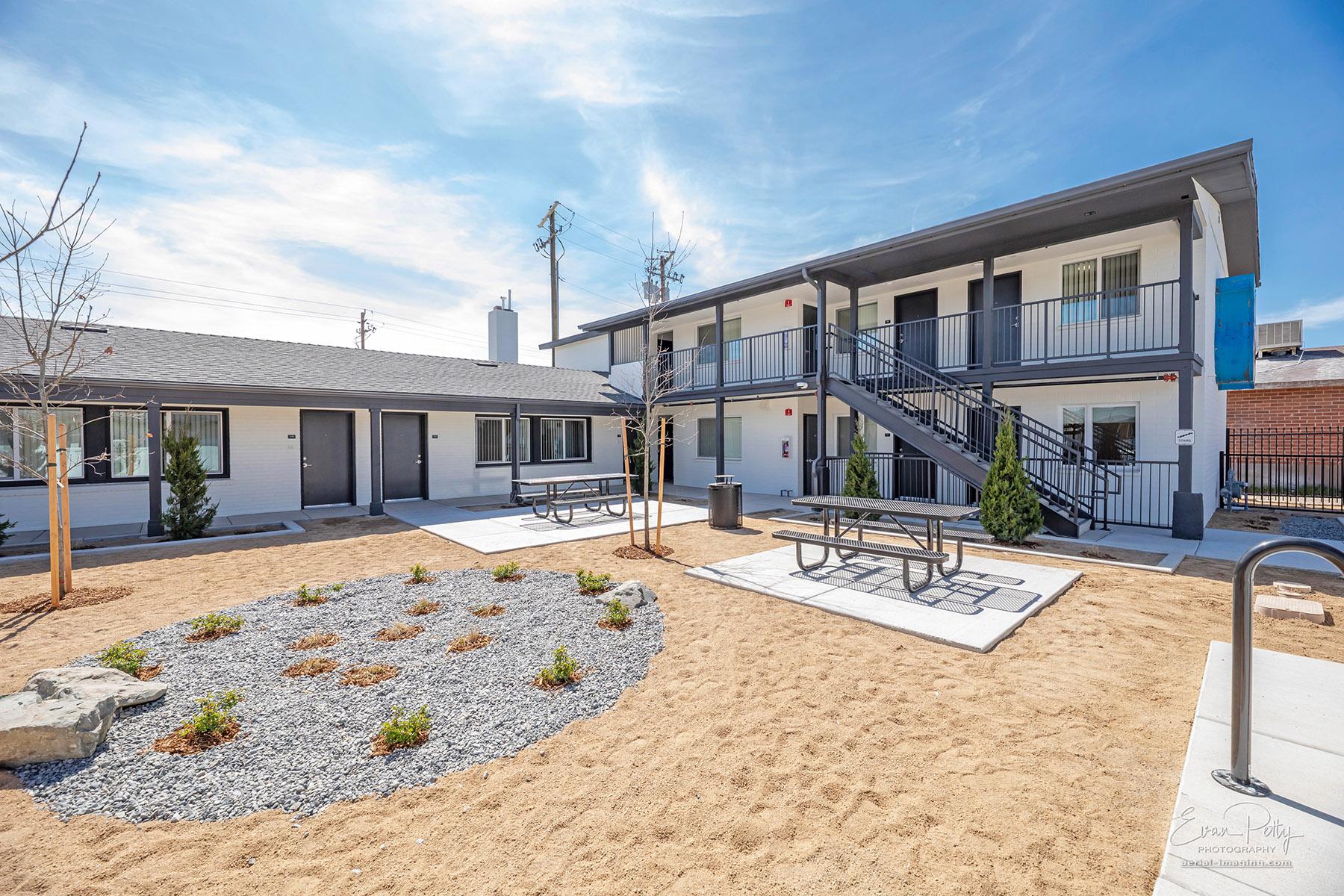Exterior courtyard view closer view