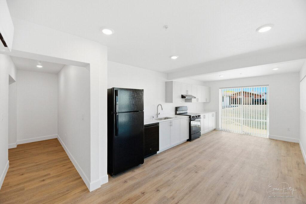 Interior space with kitchen