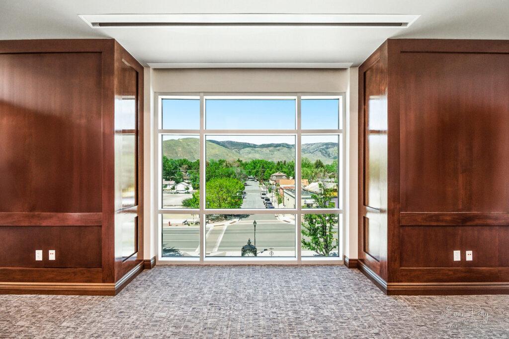 Professional architectural photography of the Nevada State Legislature window view