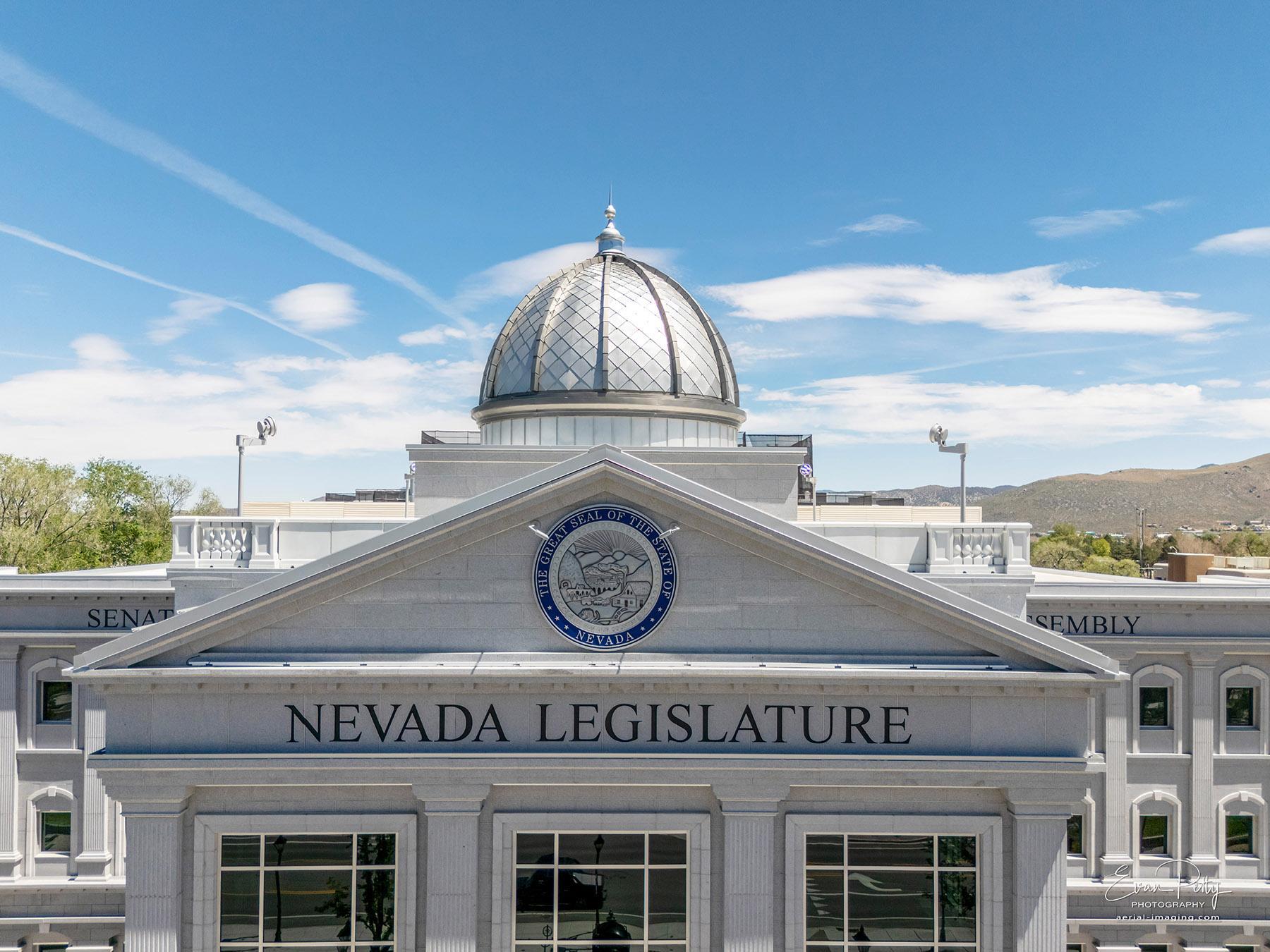 Nevada State Capitol exterior front view photography