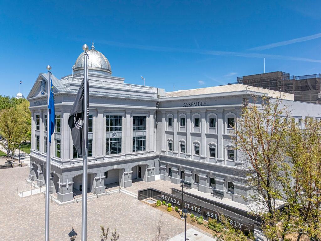 Nevada State Legislature building in Carson City front exterior