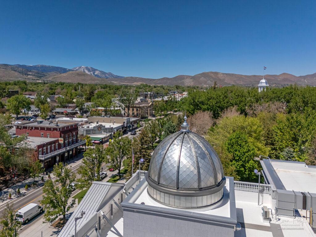 Nevada State Capitol exterior photography of dome