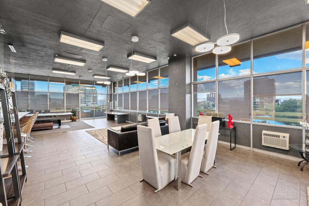 Lounge seating at Arlington Towers