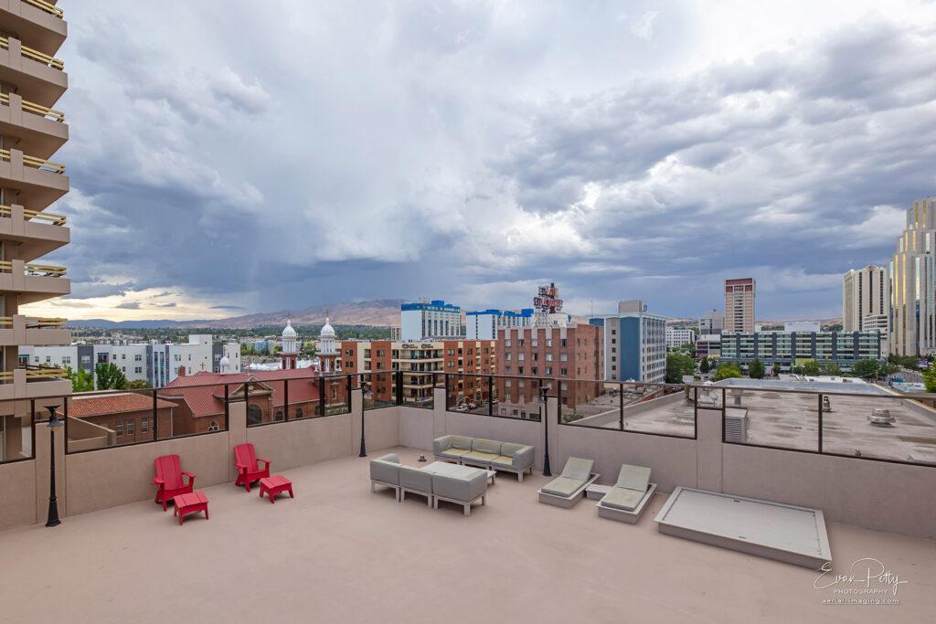 Sky view from balcony at Arlington Towers