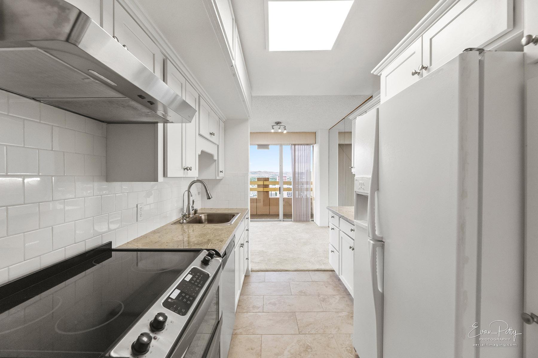 Kitchen view at Arlington Towers