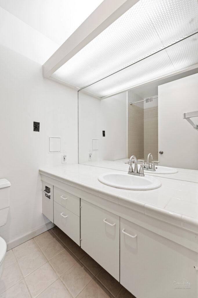 Bathroom area at Arlington Towers
