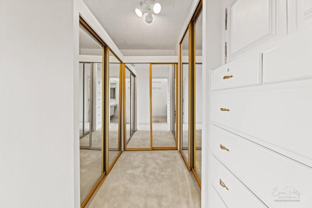 Bedroom closets at Arlington Towers