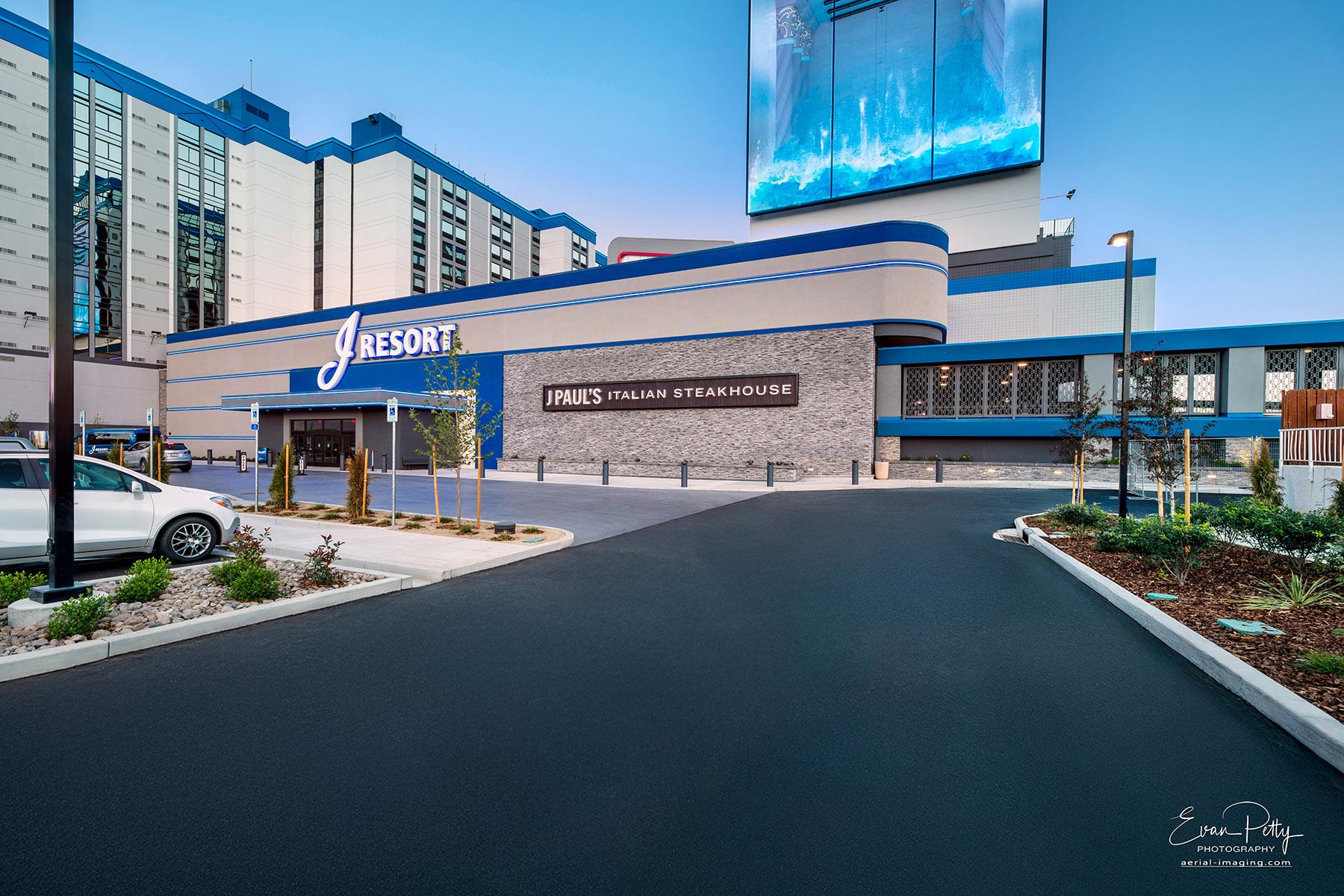 Exterior side view of J Resort in Reno, NV