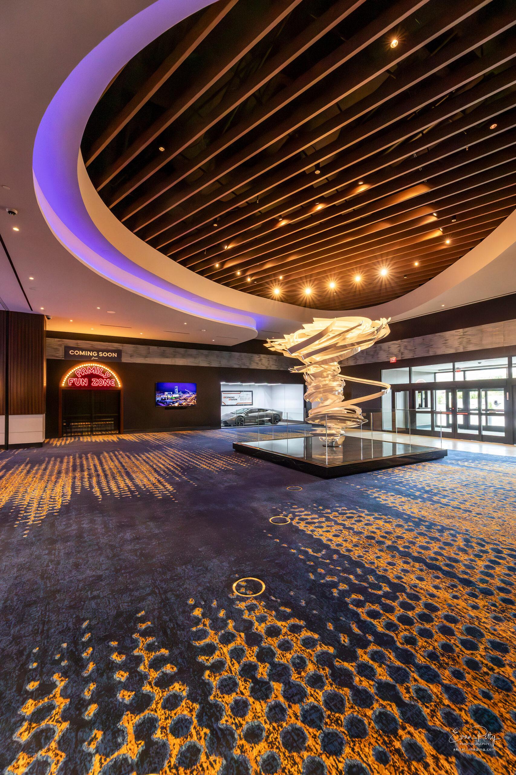 J Resort Reno hotel interior photography of room and ceiling