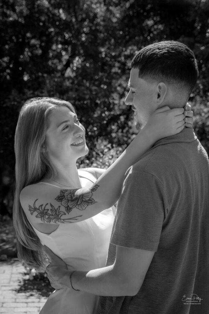 Natural light engagement photos