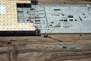 aerial construction progression photography